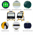 لوحة طاقة شمسية كشاف محمول 100 وات 200 وات مصباح LED لإعادة الشحن مع حامل ثلاثي القوائم