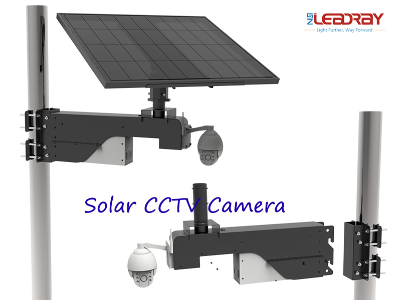 إنارة الشوارع بالطاقة الشمسية مع كاميرا CCTV