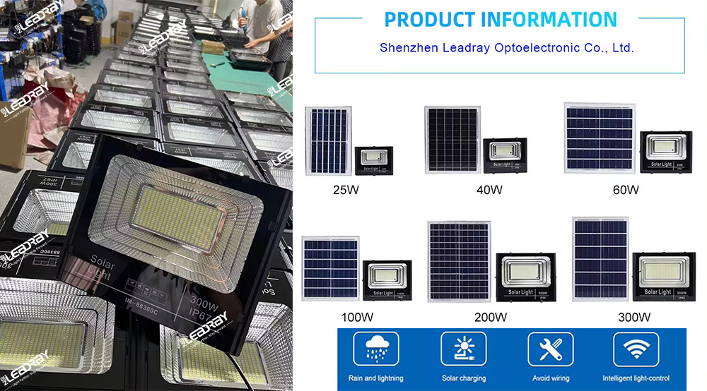 أضواء الفيضانات الشمسية LED