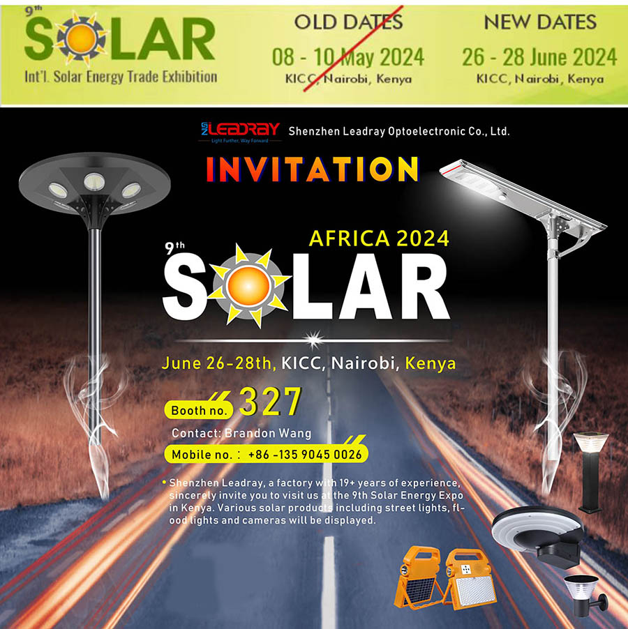 SOLAR 26-28 يونيو، KlCc، نيروبي، كينيا- شنتشن LeadrayOptoelectronic Co., Ltd