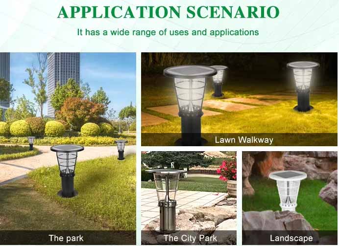  Led Bollard Light Solar Garden Light