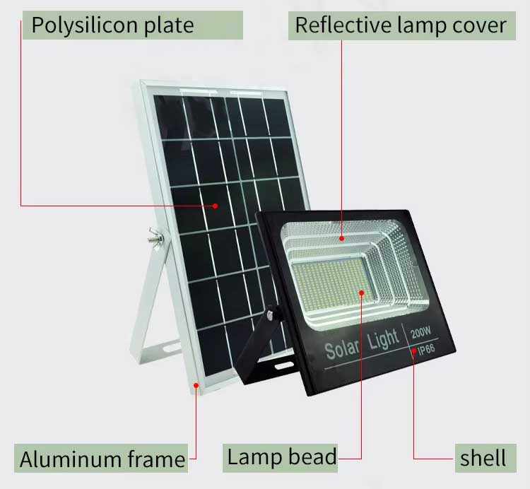 IP66 Outdoor Aluminum Solar Garden Lamp 200w