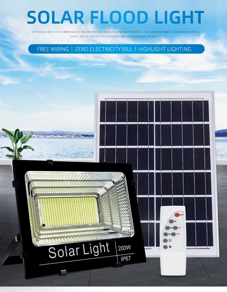 IP66 Outdoor Aluminum Solar Garden Lamp 200w