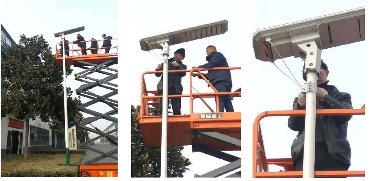 Production of street lamp equipment