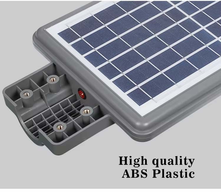 ABS Industrial Solar Outdoor Streetlight IP65 Waterproof 20W 40W 60W All in One Integrated Solar Lights Roads White SMD 6000K