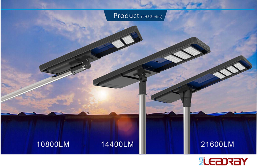 2024 Lighting Integrated Motion Sensor Outdoor All In One Street Light 60w 80W 120W solar led street light