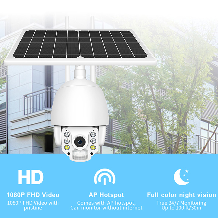 1080P Battery Powered Outdoor Solar Wireless WIFI Home Security CCTV Camera De Surveillance Sans Fil Solar