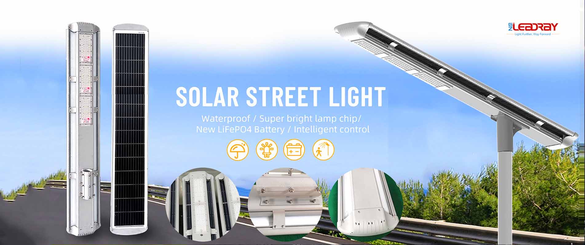 مصباح شارع يعمل بالطاقة الشمسية LED الكل في واحد، مقاوم للماء IP65، مثبت على الحائط بقوة 80 وات