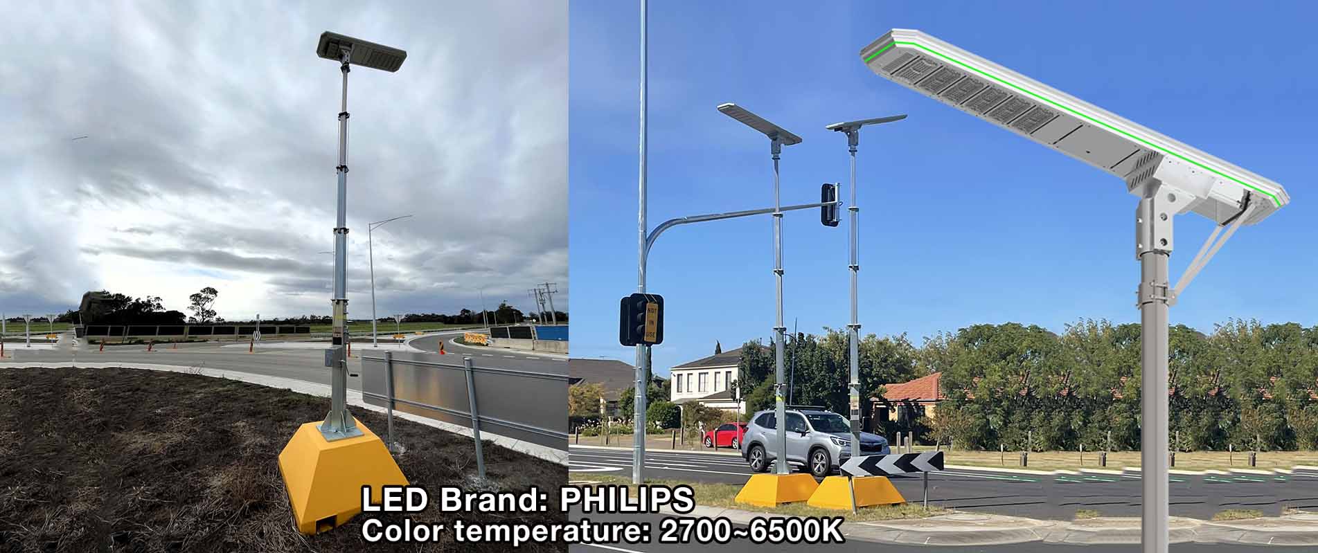 كل شيء في واحد يعمل بالطاقة الشمسية LED للشوارع