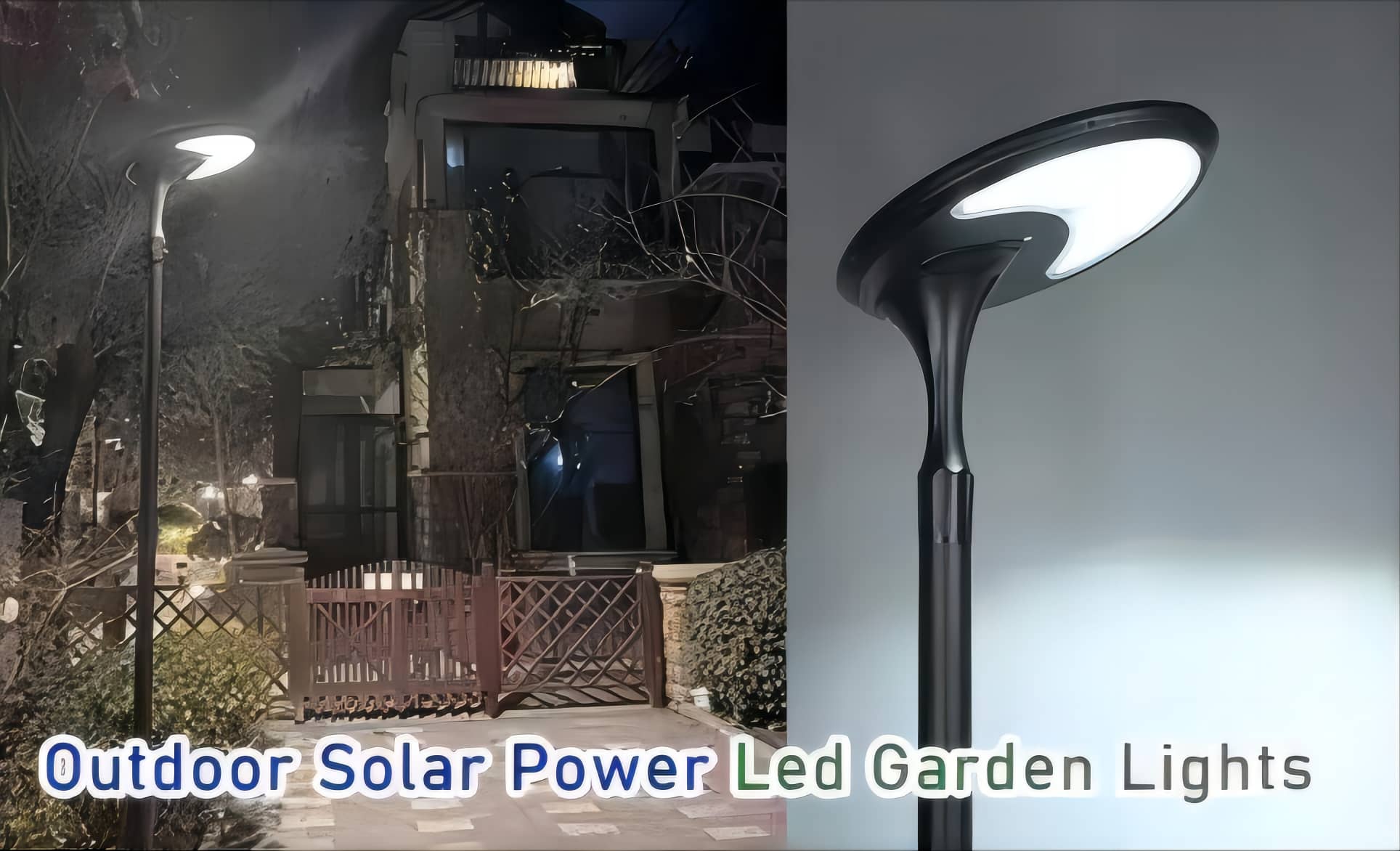أضواء LED خارجية للحديقة والفناء الزخرفية في الليل