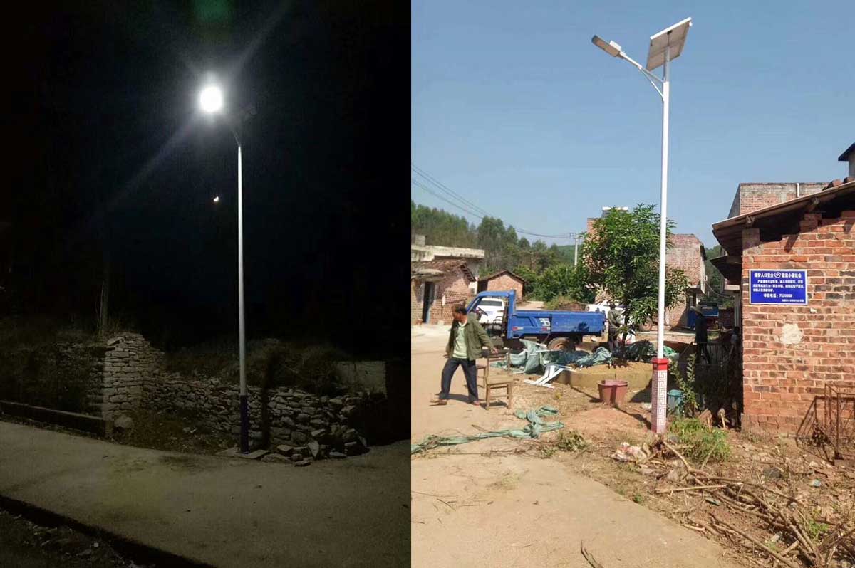 Rural roads solar street lights