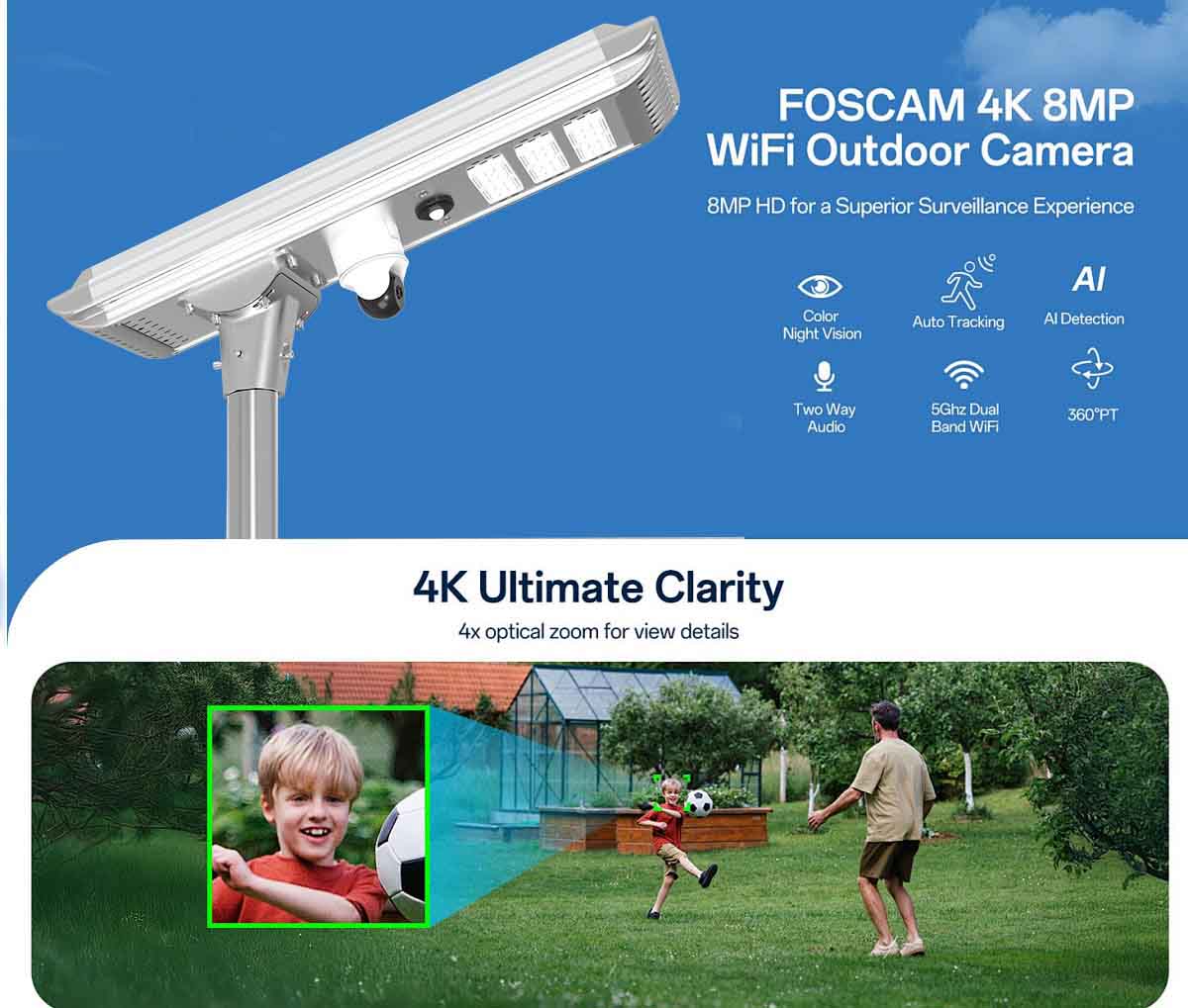 Solar street lights with CCTV cameras