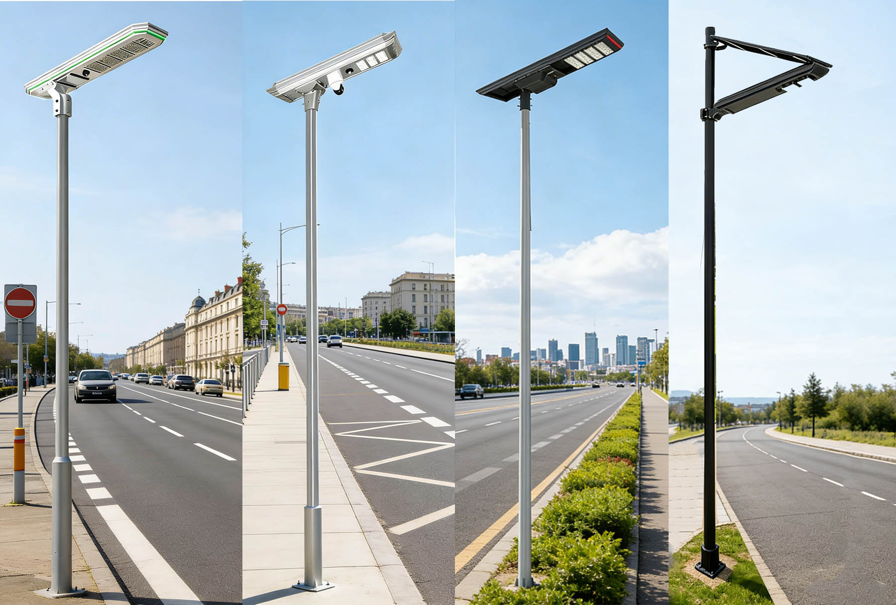 Integrated solar street light
