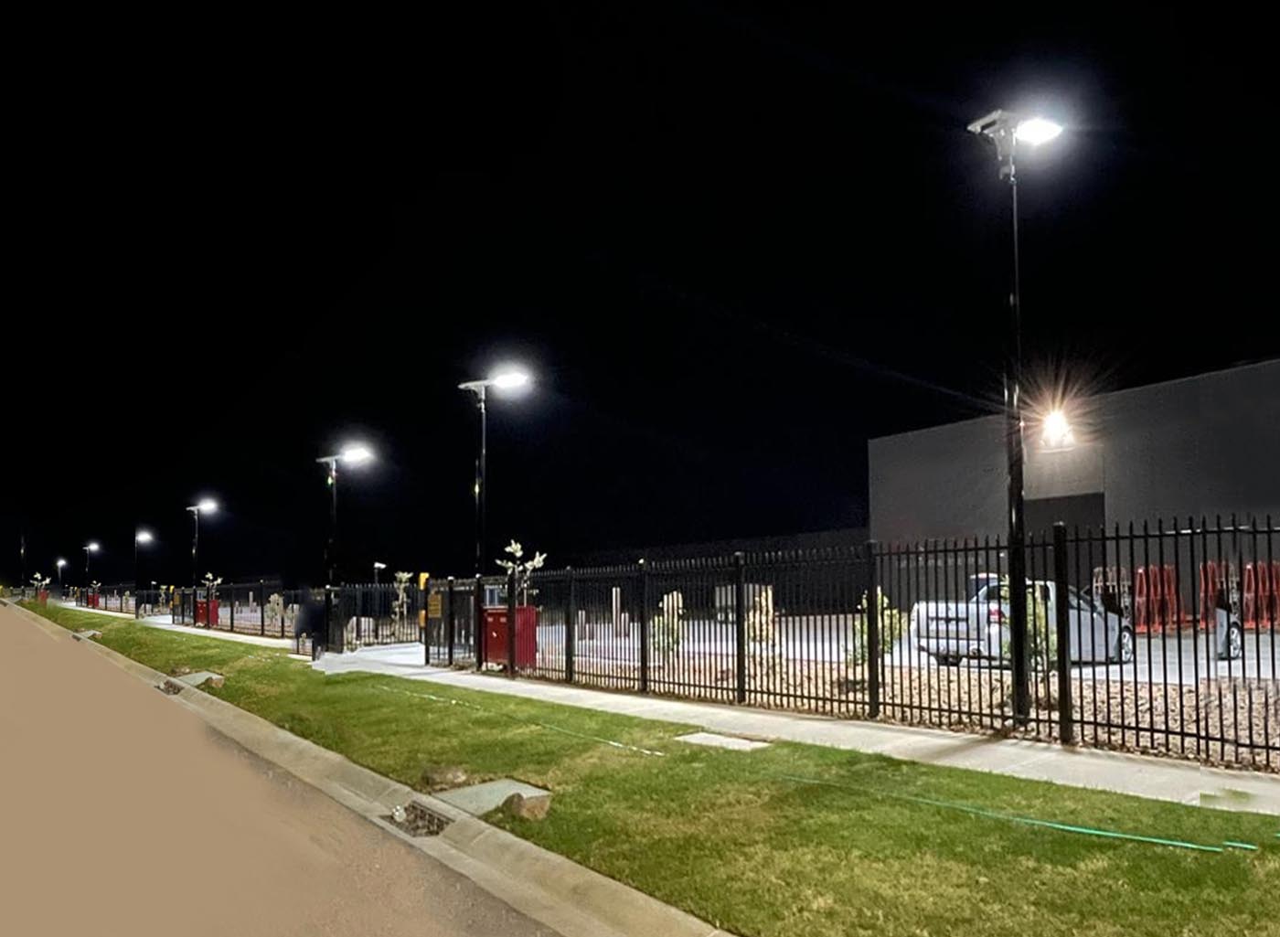 LED solar lighting fixtures