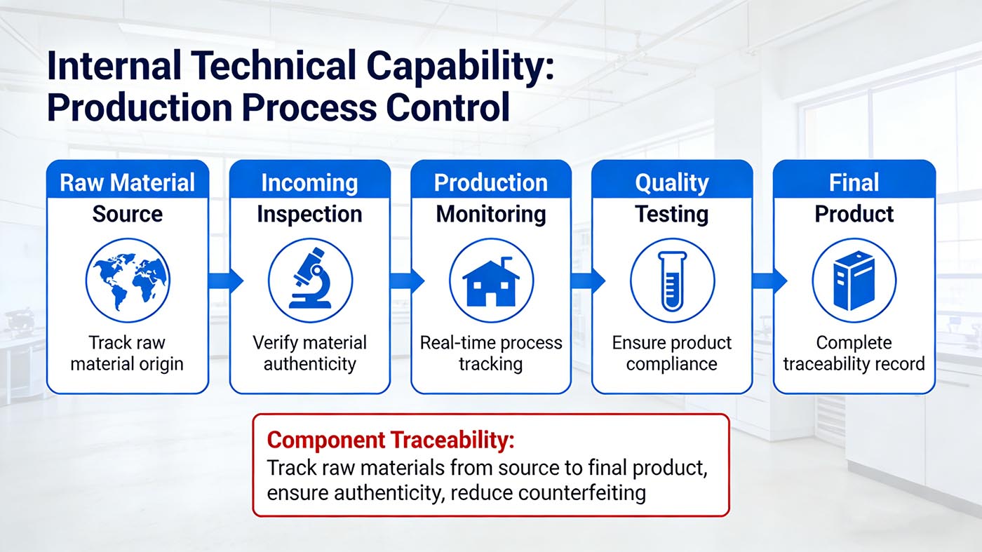 Powerful suppliers should demonstrate complete control over their production processes. 