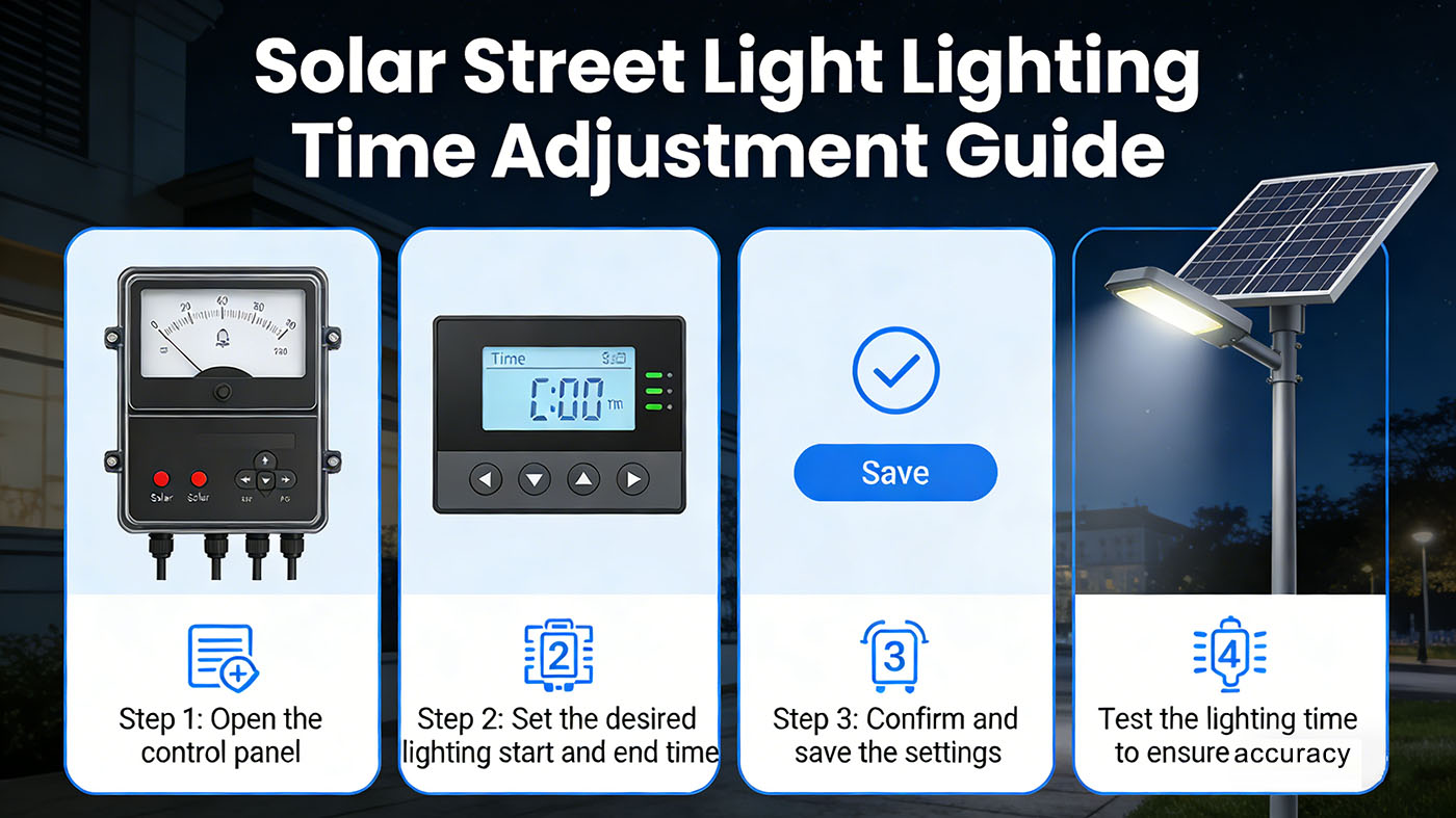 The lighting time of solar street lights