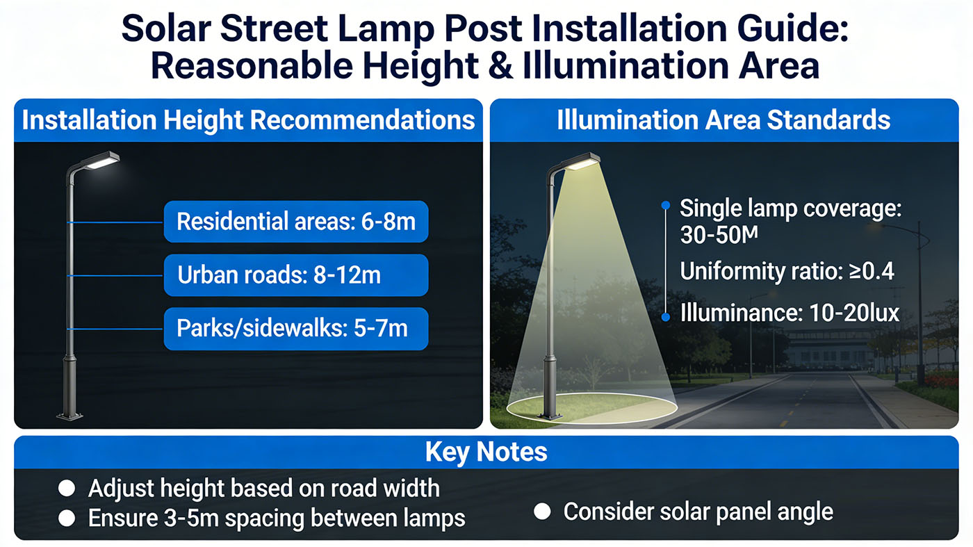 The meter pole is equipped with LED light 