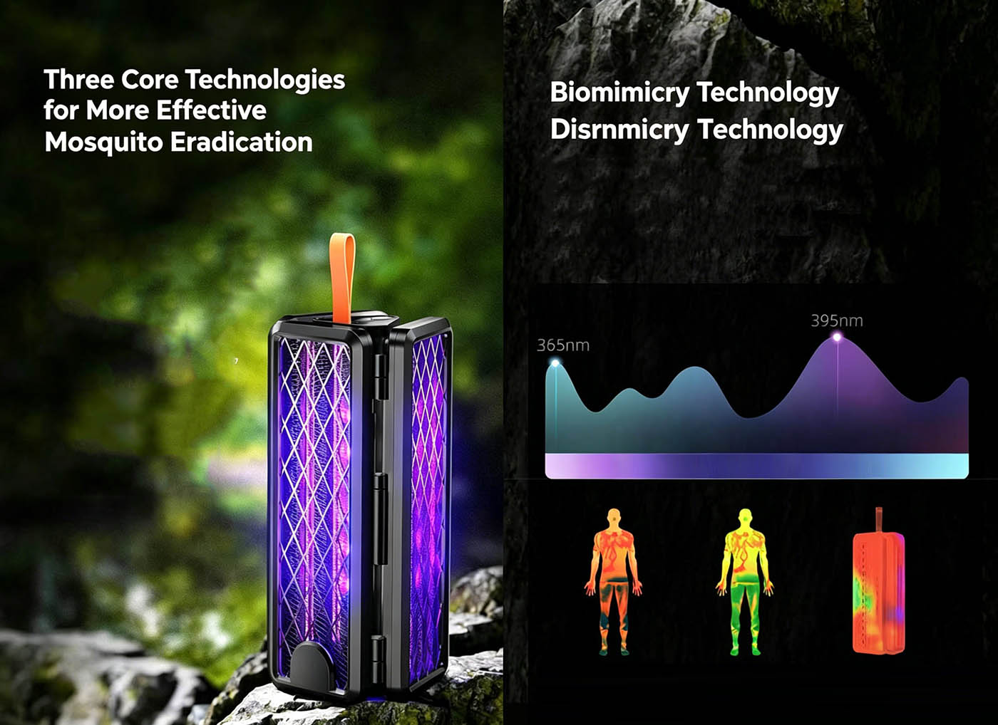 strong attraction and electric shock for mosquito control