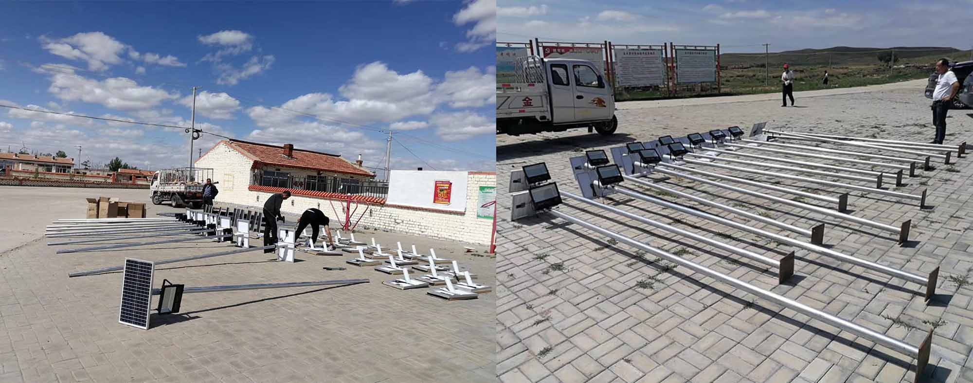 Solar floodlights
