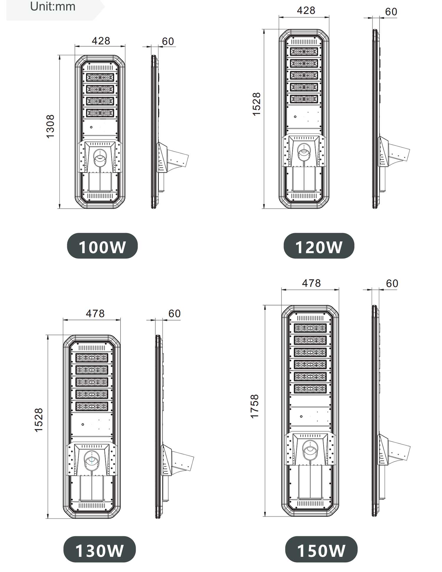 high-power integrated solar street light 