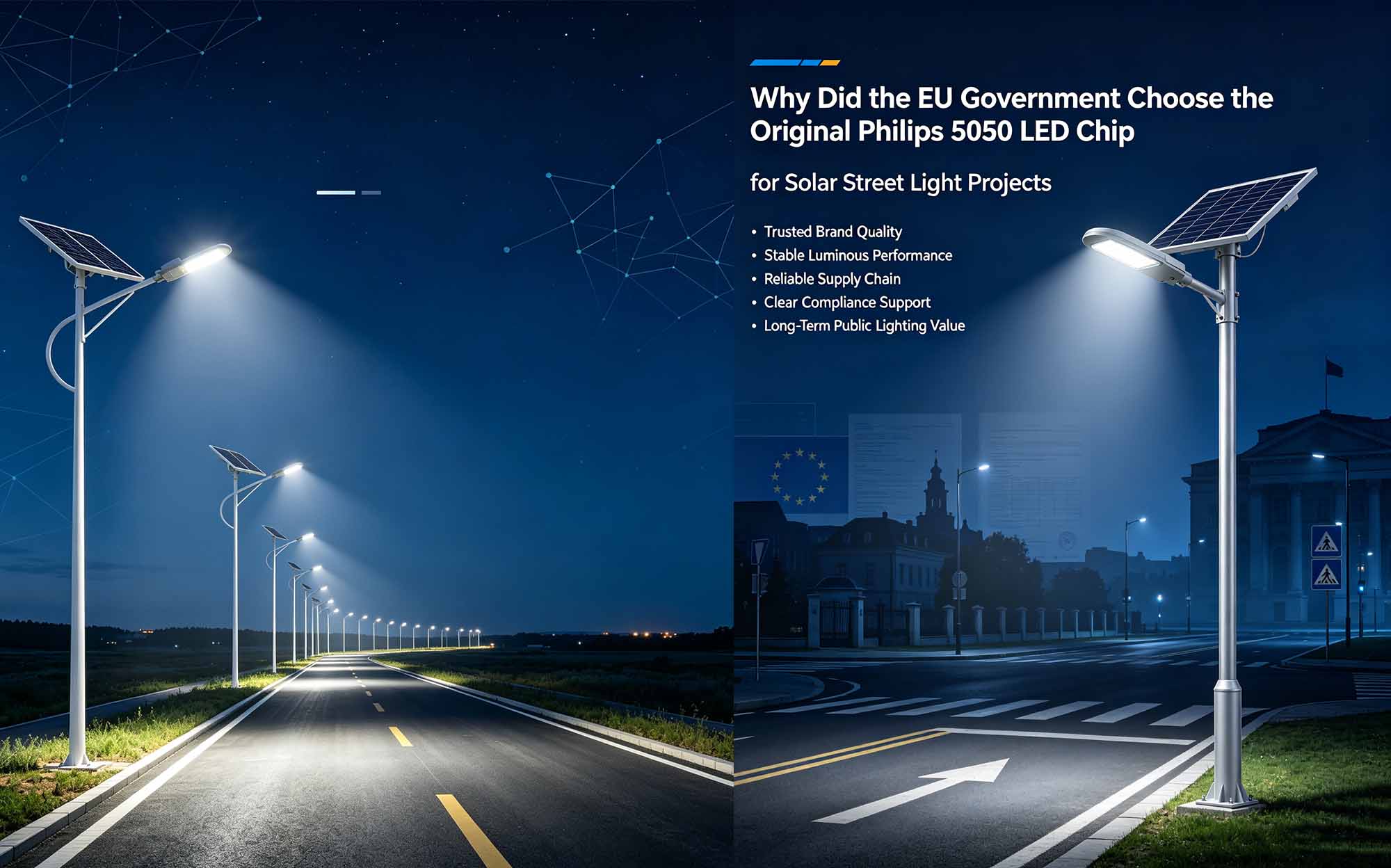 Philips 5050 LED chip for its solar street light project