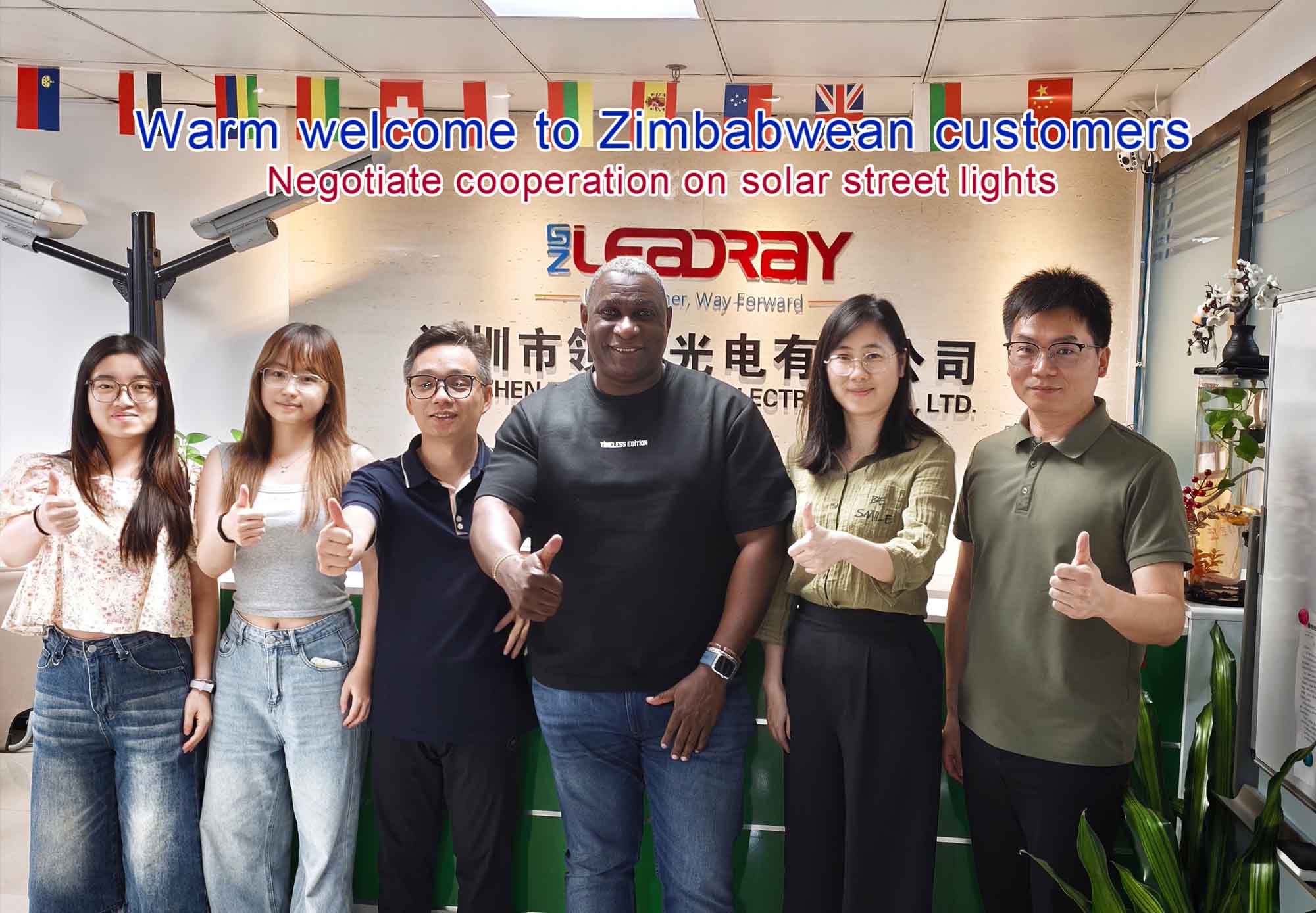 Negotiate cooperation on solar street lights