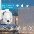 واي فاي تعمل بالطاقة الشمسية 1080P بطارية IP PTZ الأمن قبة الكاميرا اللاسلكية في الهواء الطلق كاميرا CCTV

