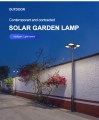 تصميم اقتصادي مخصص، ضوء أنيق، أضواء النظام الشمسي في الهواء الطلق لديكور الحديقة، ألومنيوم مصبوب بالقالب + PC