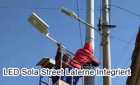 قاد Leadray in Einer Sola Street Laterne Integriert 8w 15watt