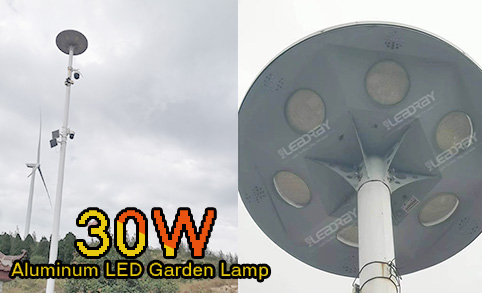 LED شارع الفناء المناظر الطبيعية مصباح مقاوم للماء بالطاقة الشمسية 30 واط إضاءة الحديقة الشمسية في الهواء الطلق