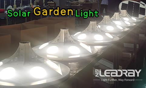 Leadray في الهواء الطلق مقاوم للماء UFO مستدير LED ضوء الشارع الشمسية مستشعر الطاقة الشمسية ضوء مربع للحديقة